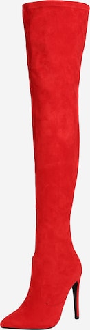 BUFFALO - Botas sobre la rodilla 'Marjorie' en rojo: frente