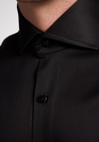 ETERNA Slim fit Business Shirt in Black: front