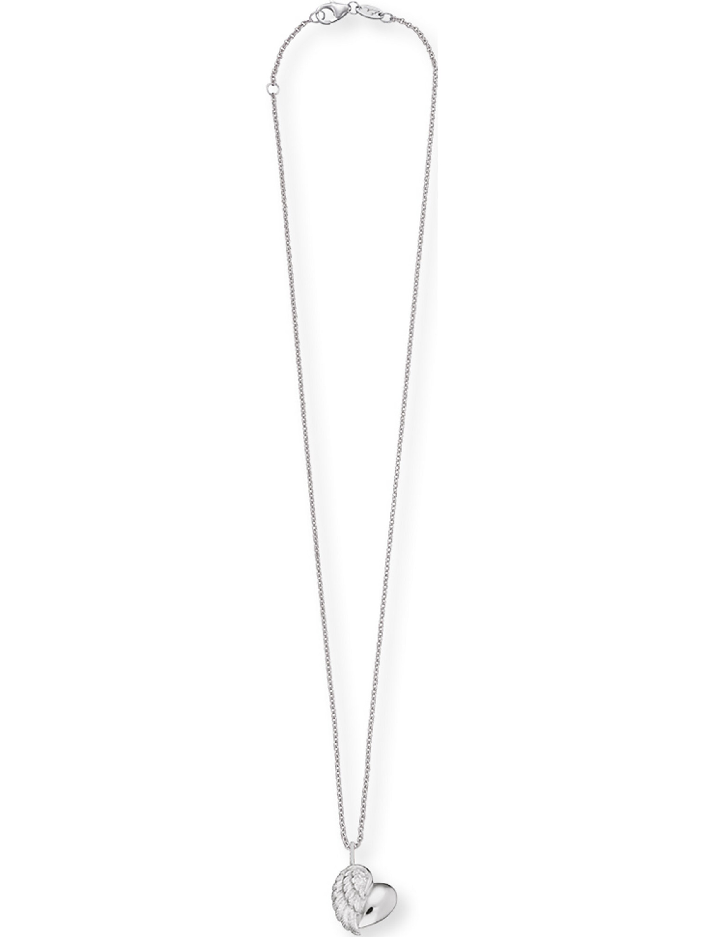 Engelsrufer Kette 'Herzflügel' in Silber: Vorderseite