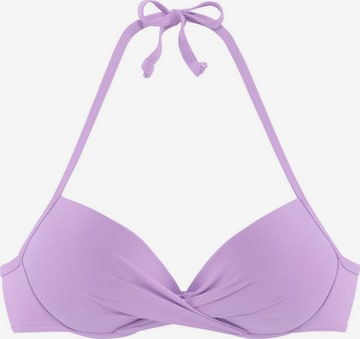 s.Oliver Push-up Bikinitop in Lila: voorkant