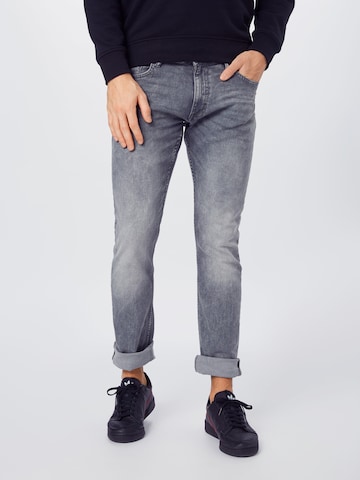 QS Slimfit Jeans i grå: forside