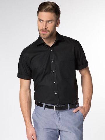 ETERNA Regular fit Button Up Shirt in Black: front