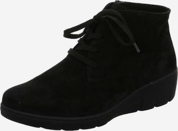 SEMLER Lace-Up Ankle Boots in Black: front