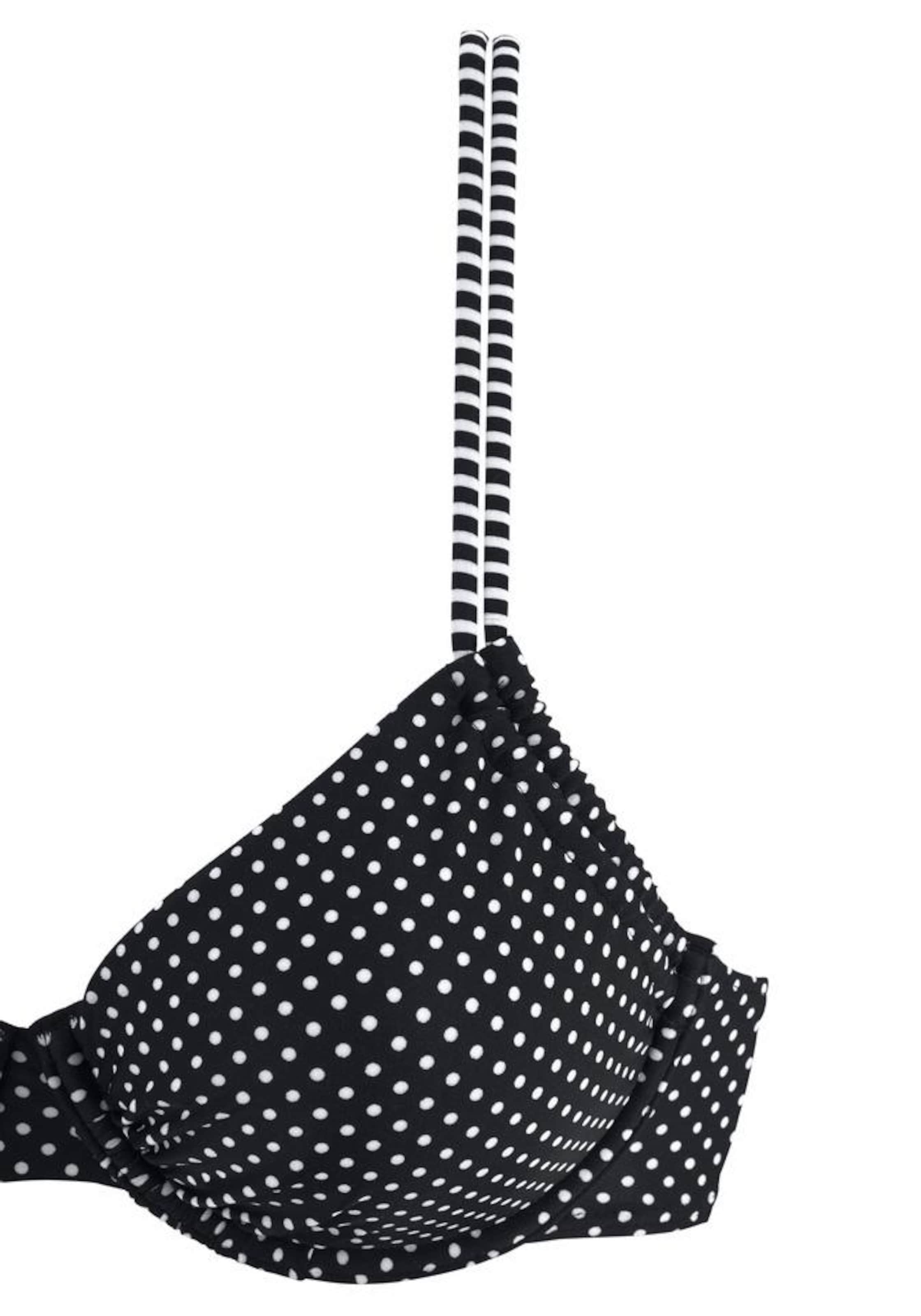 s.Oliver T-shirt Bikini top 'Avni' in Black