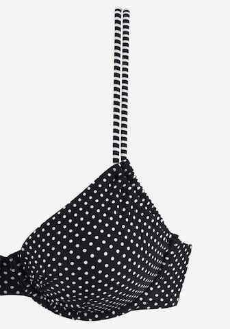 s.OliverT-shirt Bikini gornji dio 'Avni' - crna boja