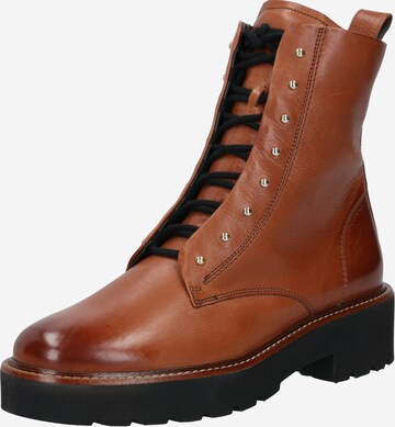 Paul Green Lace-Up Ankle Boots in Brown: front