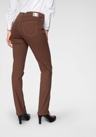 MAC Slimfit Jeans 'Angela' in Braun