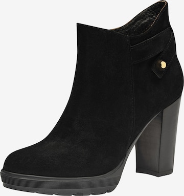 EVITA Booties in Black: front