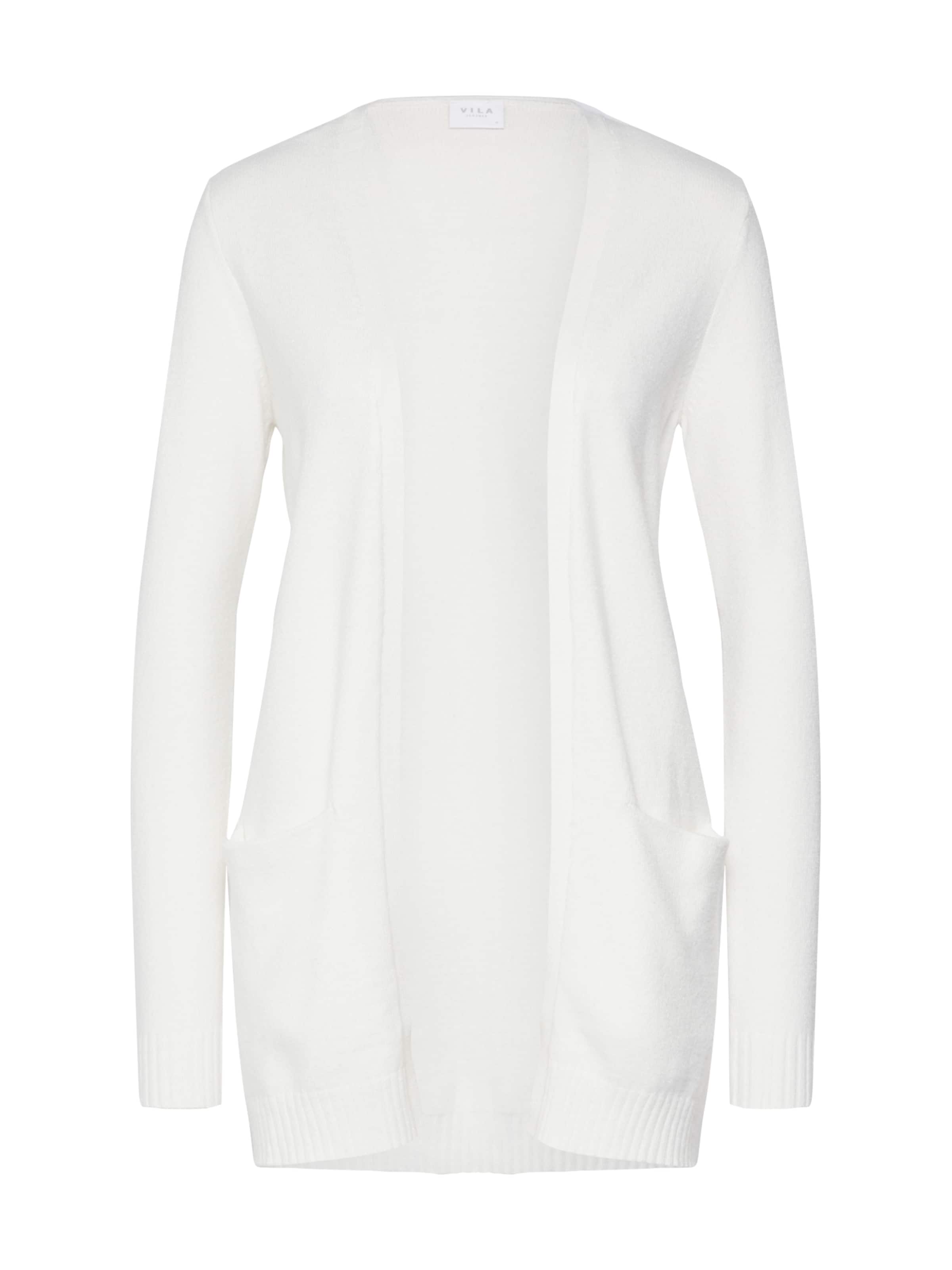 VILA Knit Cardigan 'VIRil' in White: front