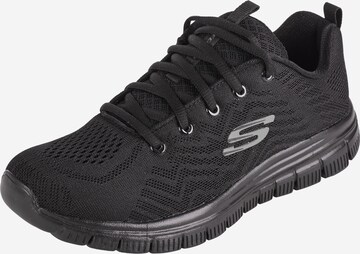 SKECHERS Rövid szárú sportcipők 'Graceful Get Connected' - fekete: elől