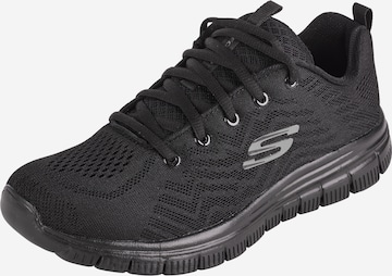 SKECHERS - Sapatilhas baixas 'Graceful Get Connected' em preto: frente