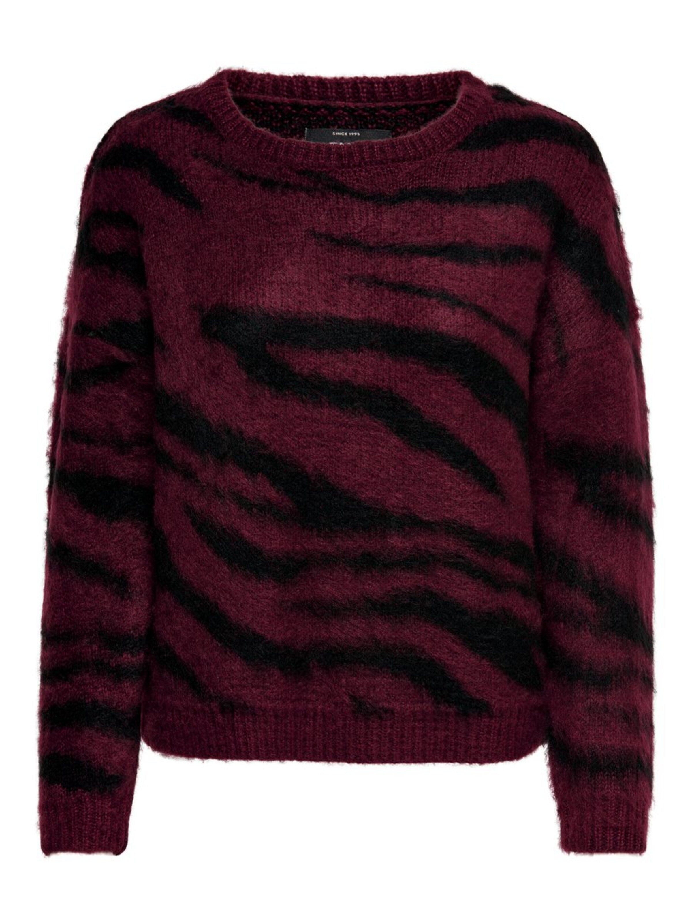 ONLY - Trui 'RANJA'' in de kleur Wijnrood