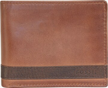 Porte-monnaies 'Quinn' FOSSIL en marron : devant