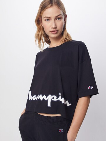 Champion Authentic Athletic Apparel T-Shirt in Schwarz: predná strana