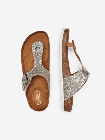 ONLY Teenslipper 'MATHILDA' in Zilver