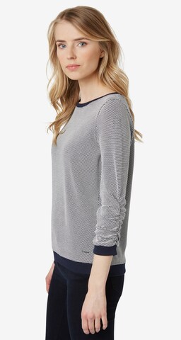 TOM TAILOR DENIM 3/4 Arm Sweatshirt mit Punkten in Blau