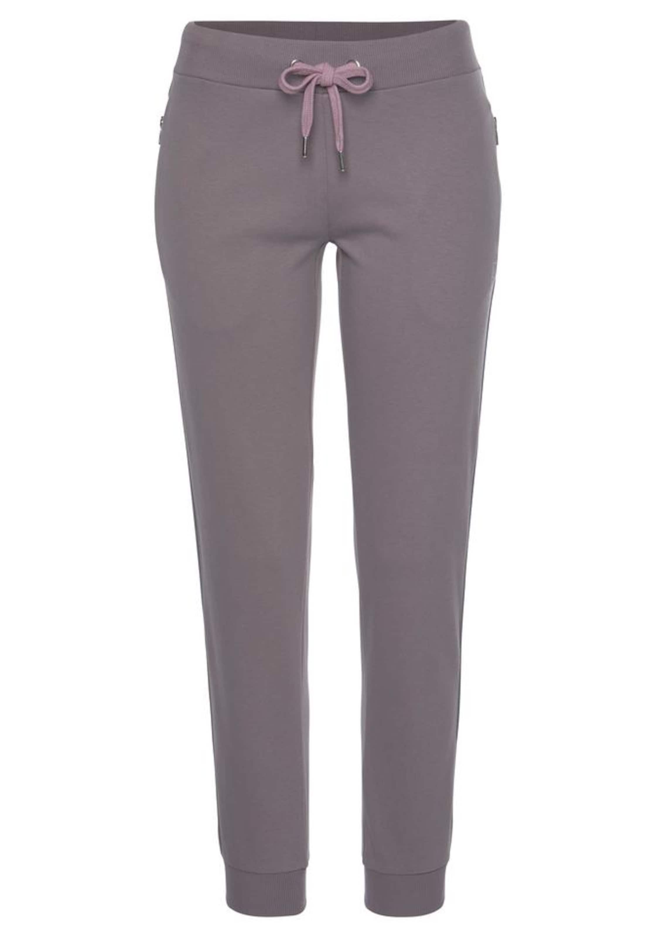 Effilé Pantalon de sport LASCANA ACTIVE en beige : devant
