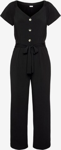 LASCANA Jumpsuit in Zwart: voorkant