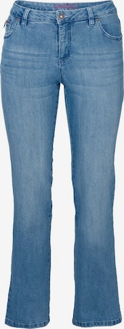 SHEEGO Bootcut Jeans 'Maila' in Blauw: voorkant