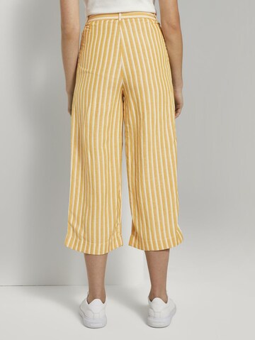 TOM TAILOR Wide Leg Hose in Gelb