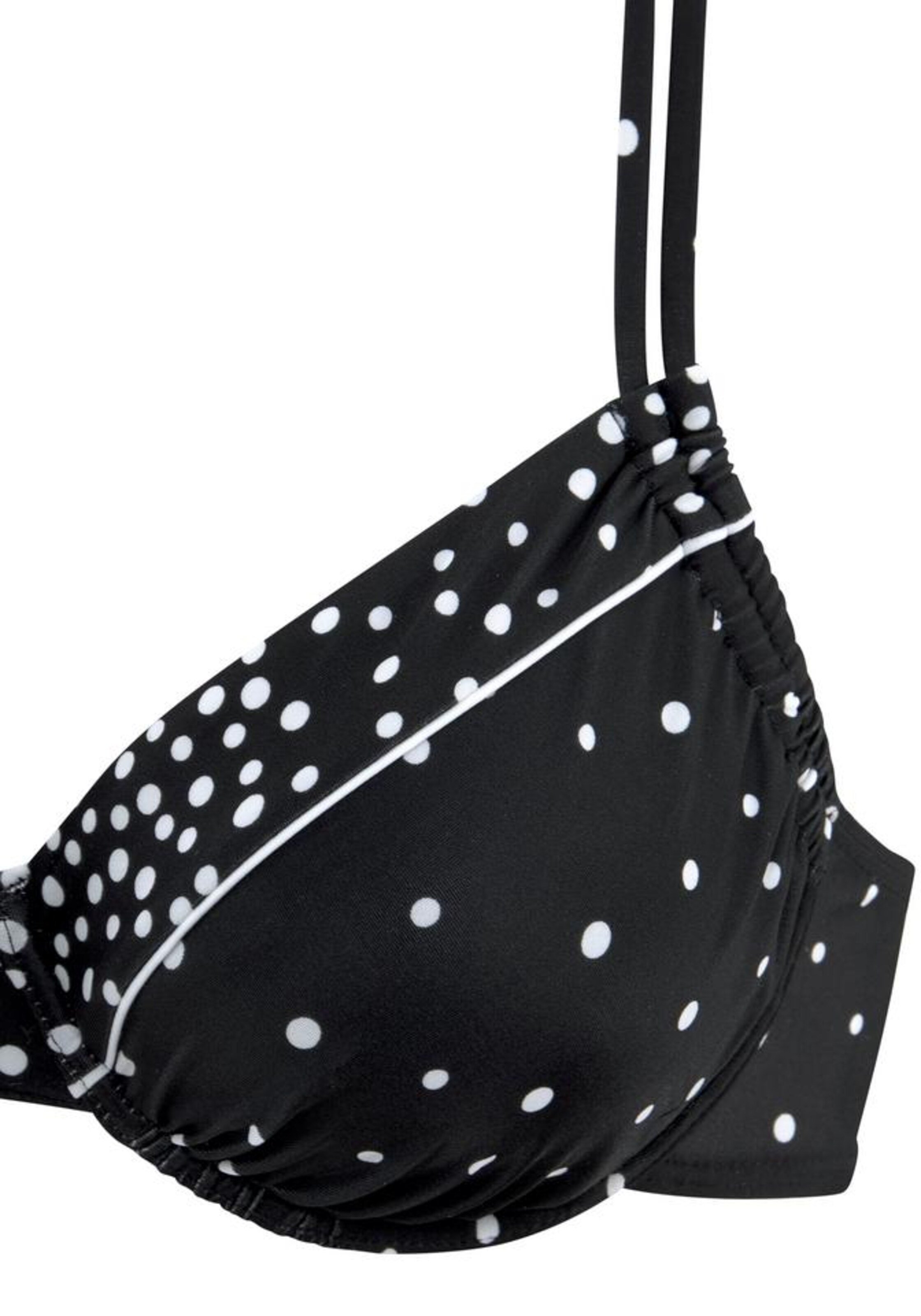 LASCANA T-shirt Bikini top 'Leona' in Black