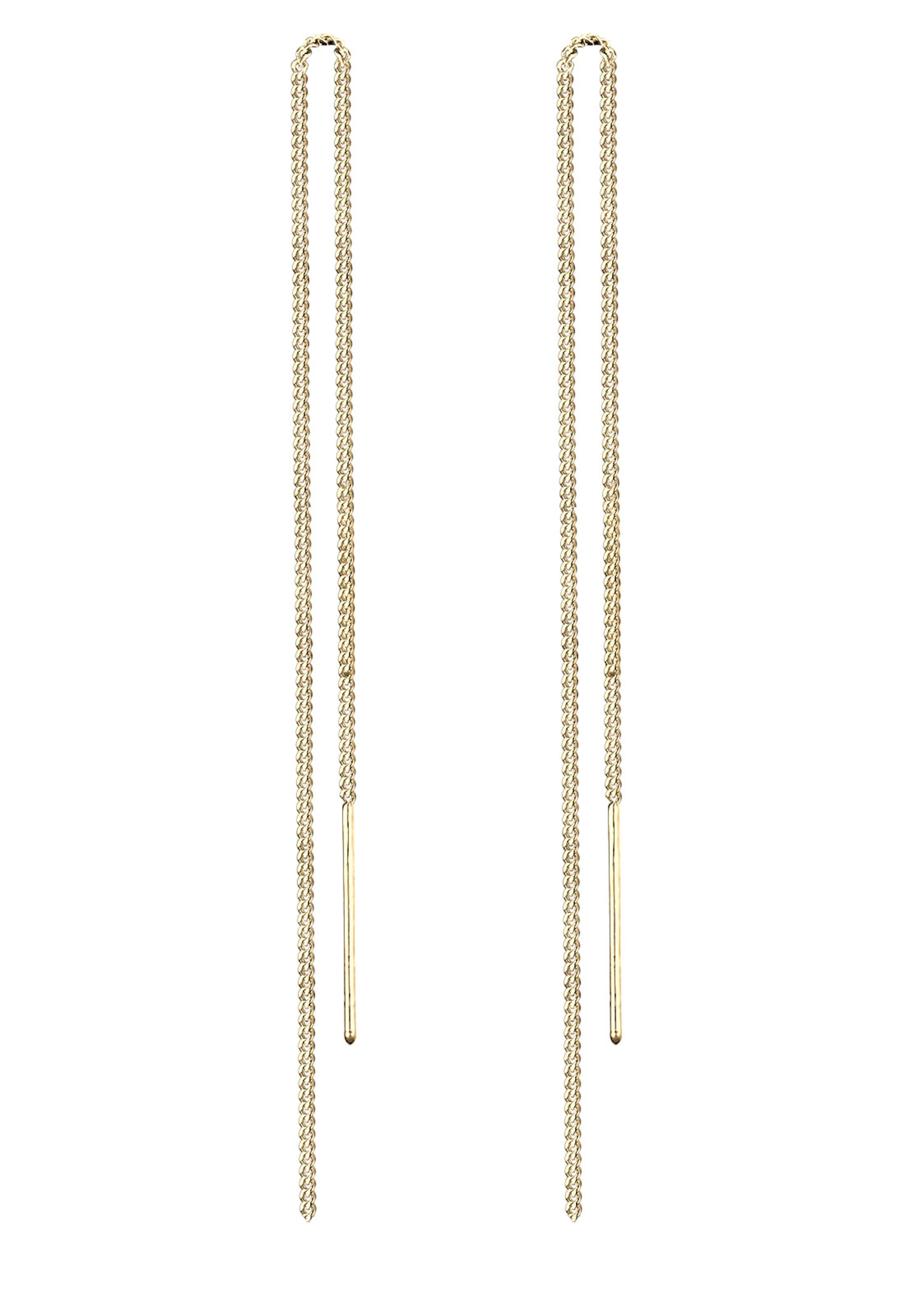 ELLI Ohrringe 'Kette' in Gold: Vorderseite