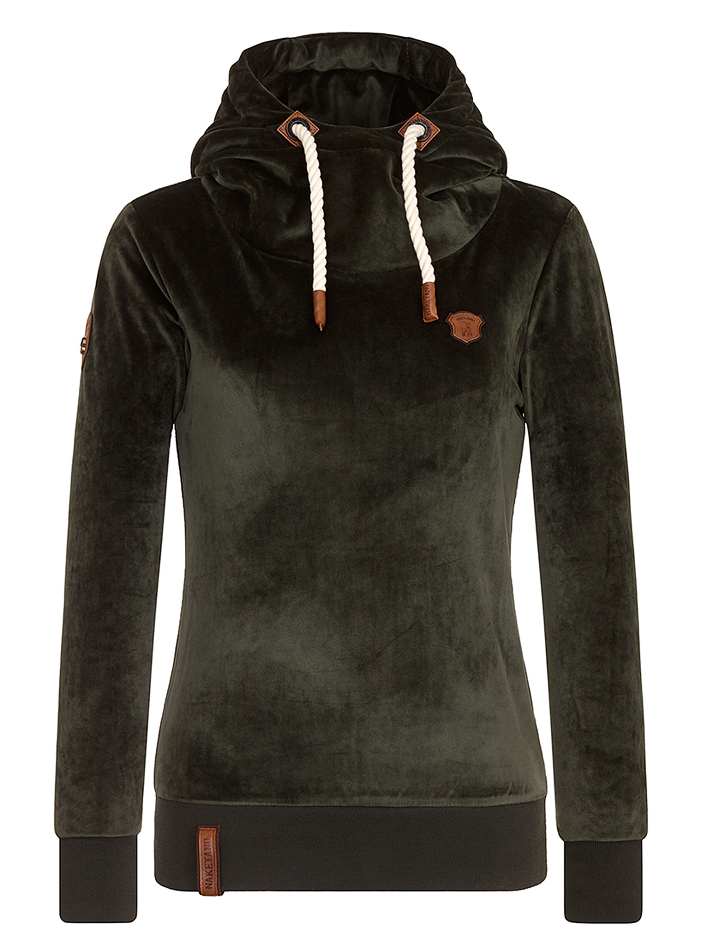 naketano - Sweatshirt 'Schmierlappen Mack' in de kleur Donkergroen