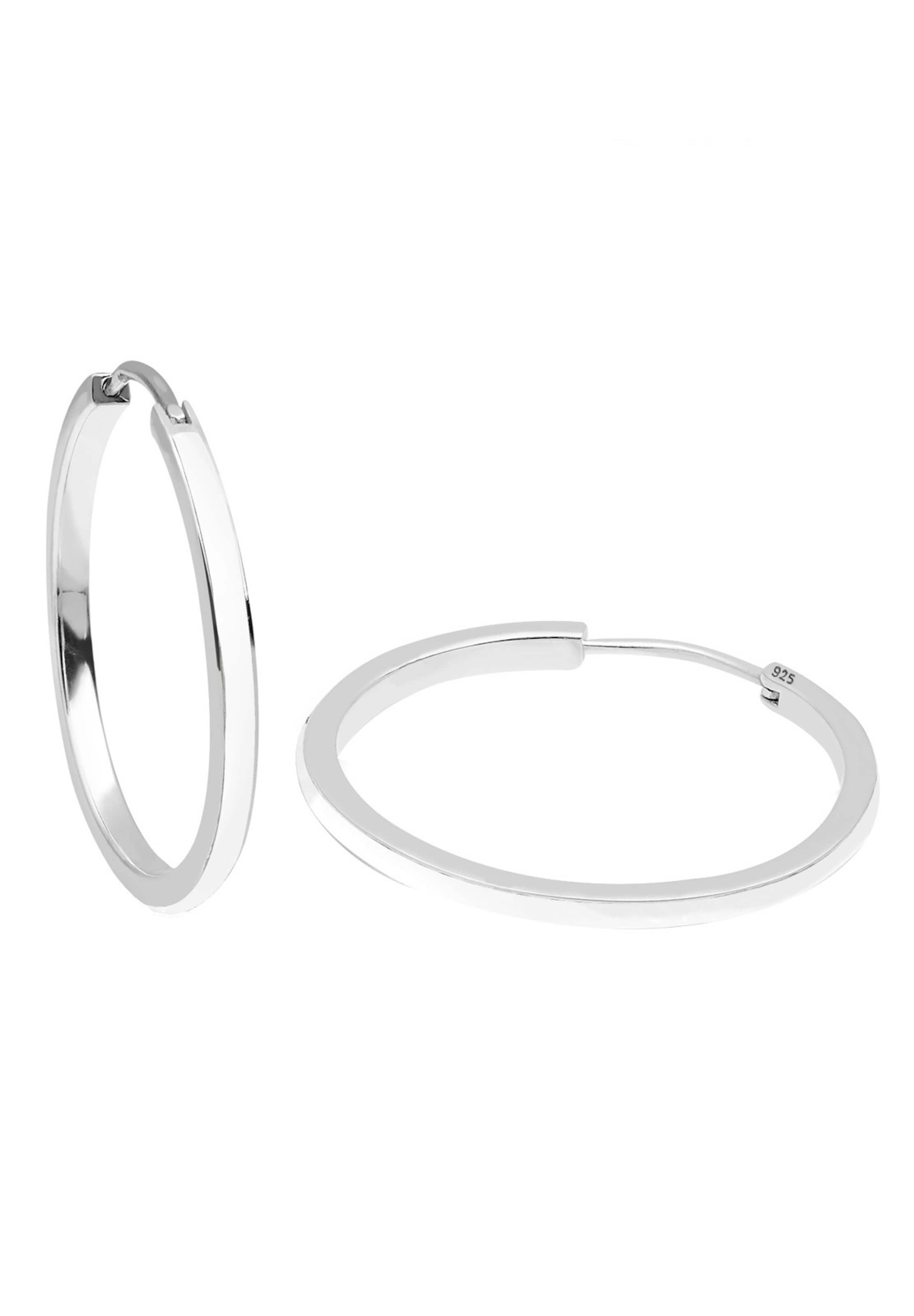 ELLI Earrings 'Creole Basic' in White