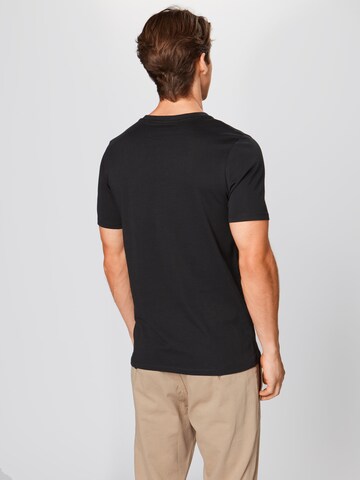 JACK & JONES - Ajuste estrecho Camiseta en negro: atrás