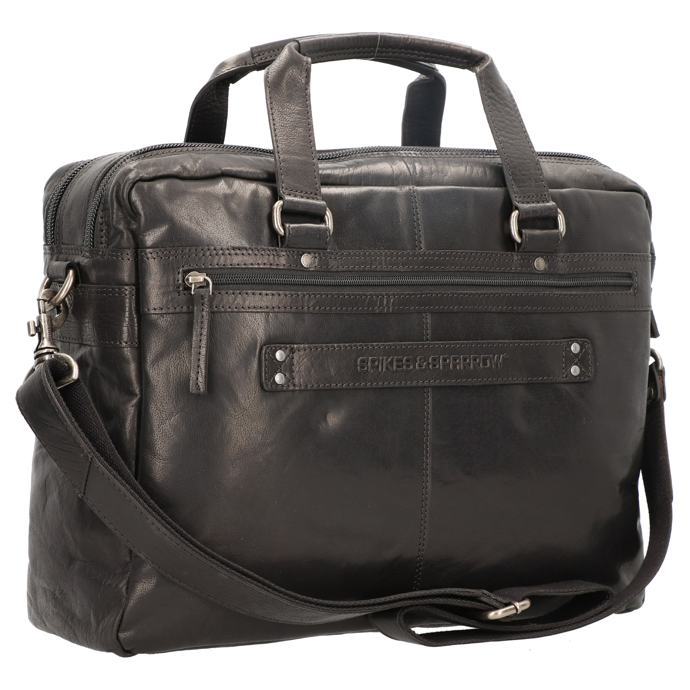 Spikes & Sparrow Aktentasche in Schwarz