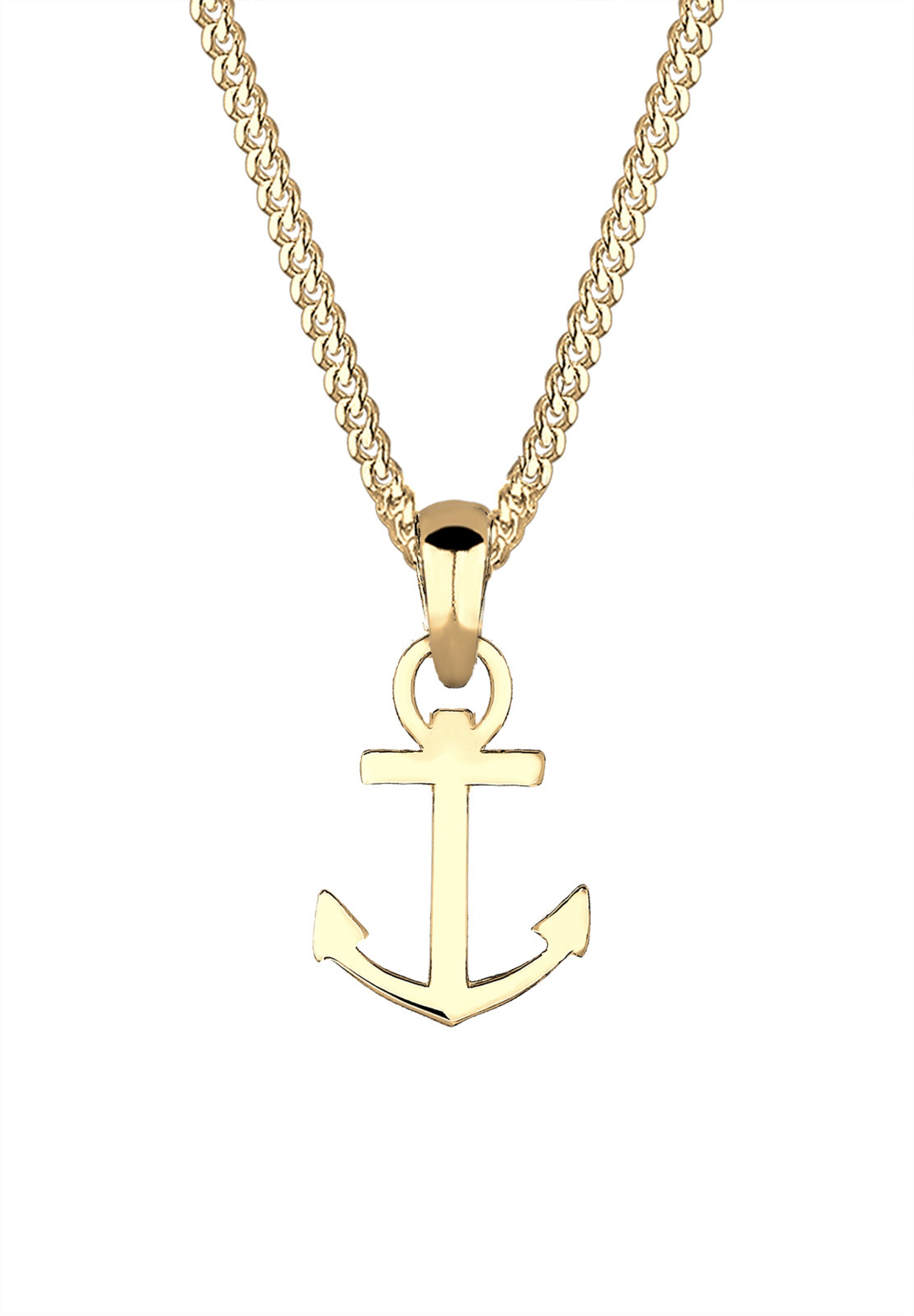 ELLI PREMIUM Halskette 'Anker' in Gold