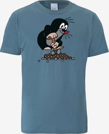 T-Shirt 'Der Kleine Maulwurf' LOGOSHIRT en bleu : devant