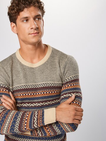 Lindbergh Pullover 'Jacquard knit' in Grau