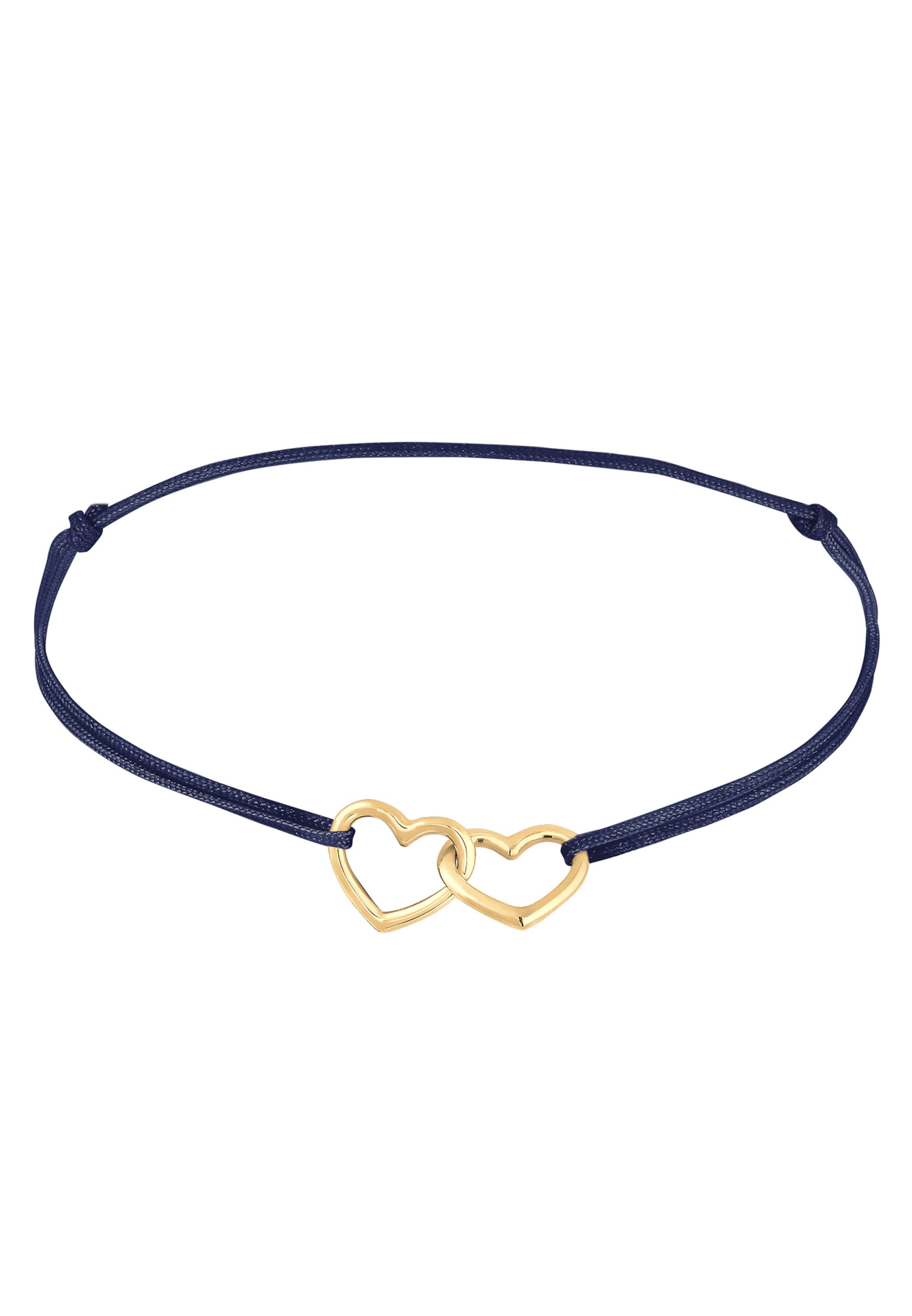 ELLI Armband 'Herz' in Blau: Vorderseite