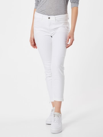 Coupe slim Jean 'Dream Chic' MAC en blanc : devant