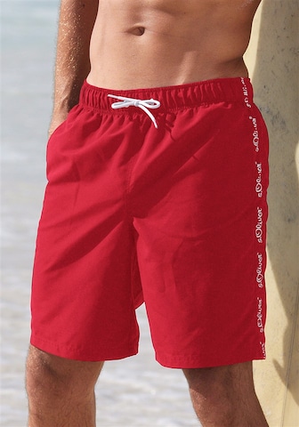 s.Oliver Board Shorts in Red: front