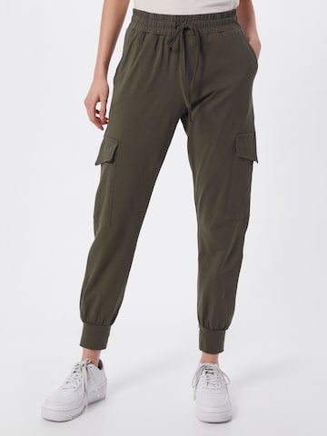 Effilé Pantalon cargo 'Siggi Linda' Kaffe en vert : devant