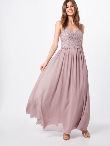 mascara Evening dress 'HOT FIX LACE' in Pink: front