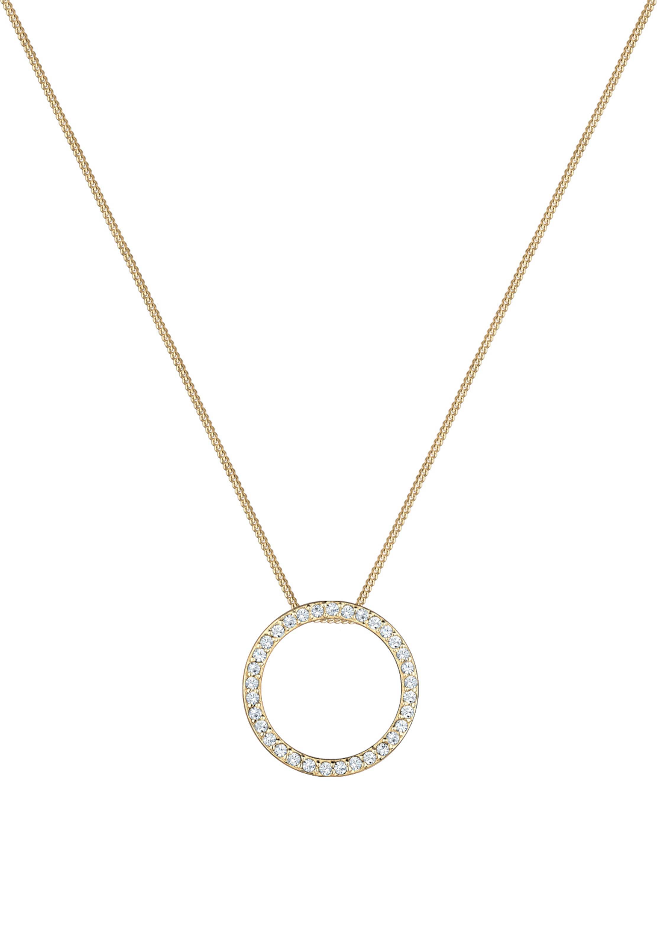 ELLI Kette 'Kreis' in Gold: Vorderseite