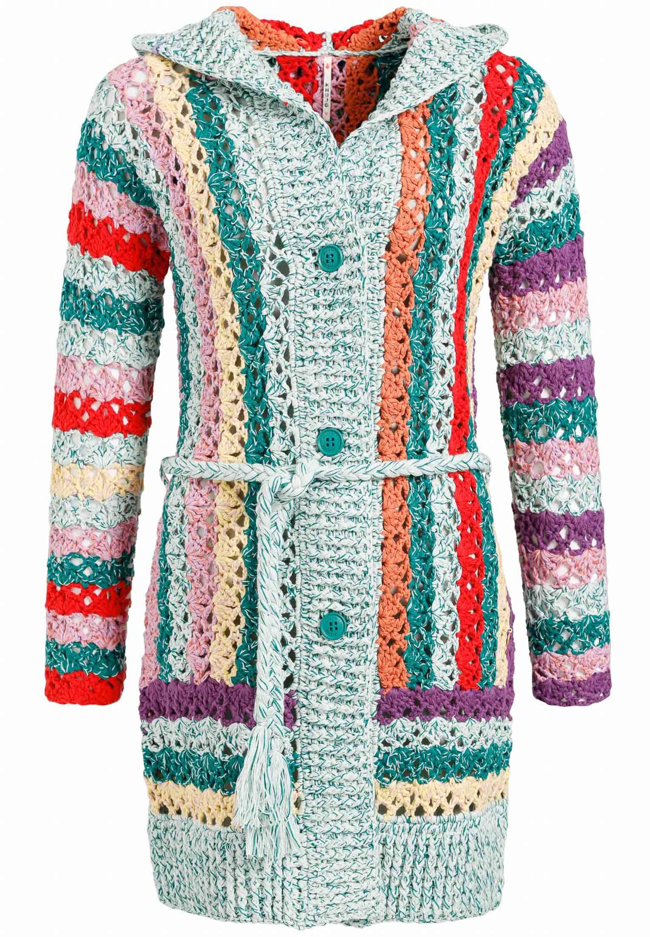 khujo - Gebreid vest 'Jesper' in de kleur Pastelblauw