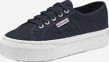 SUPERGA Låg sneaker i blå: framsida