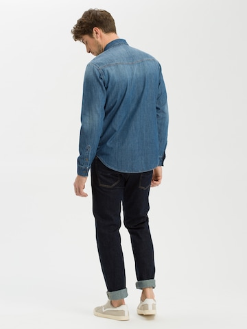 Cross Jeans Regular fit Button Up Shirt ' A 208 ' in Blue