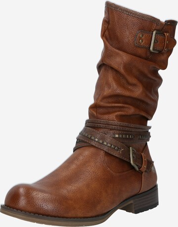 Bottes MUSTANG en marron : devant