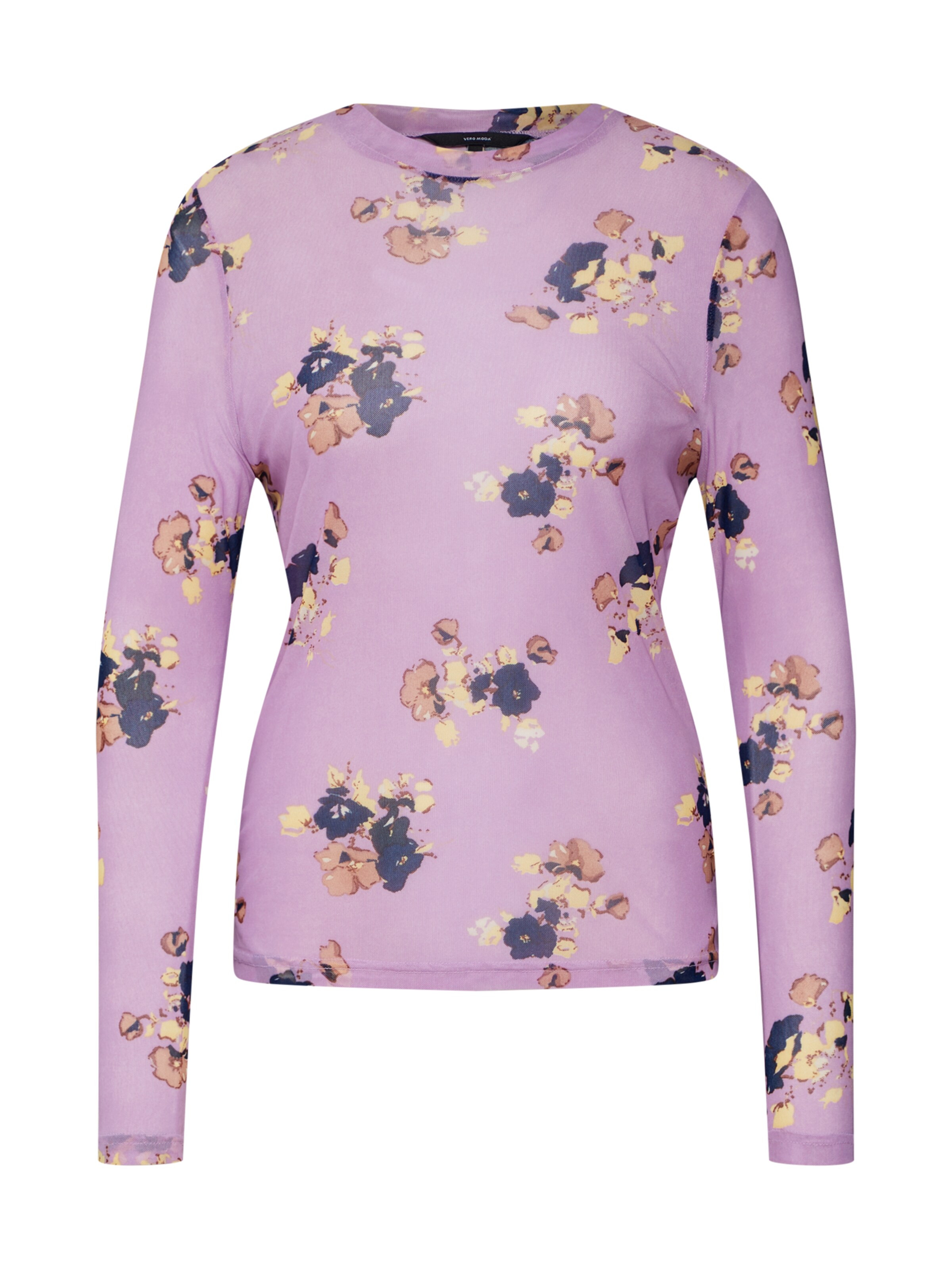 VERO MODA - Shirt 'VMKAYA MESH LS TOP JRS' in de kleur Lavendel