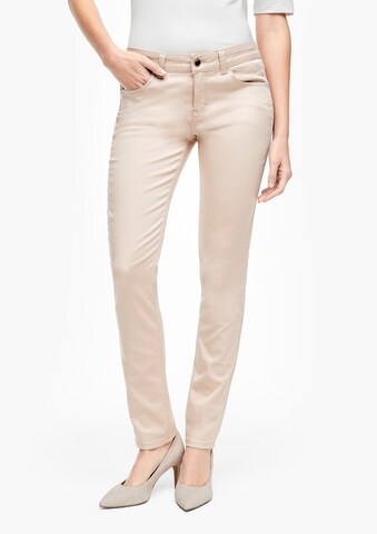 s.Oliver BLACK LABEL Slim fit Jeans 'Sienna' in Beige: front