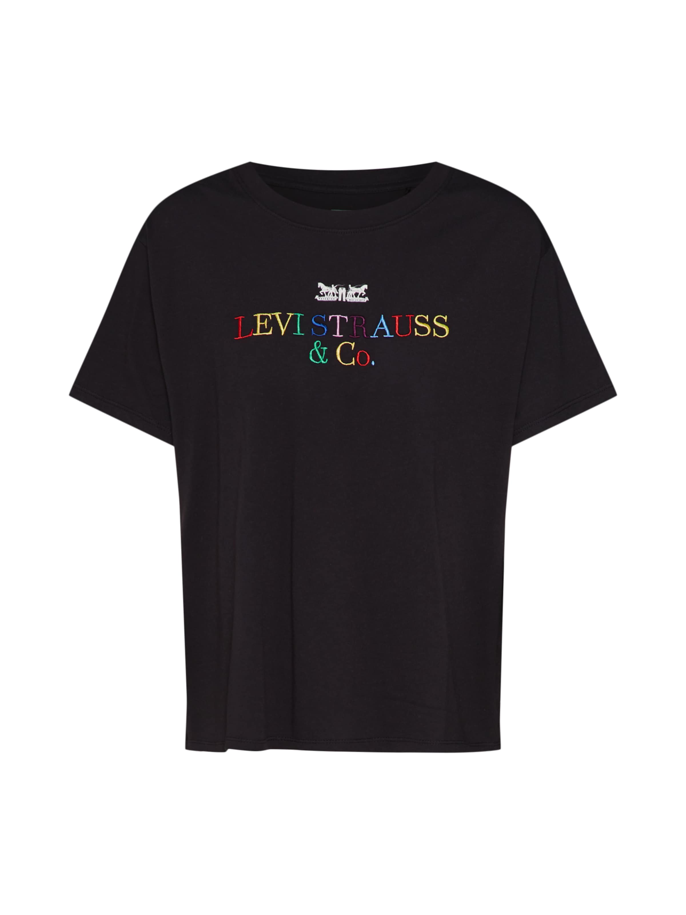 LEVI'S - Shirt 'GRAPHIC VARSITY TEE' in de kleur Zwart