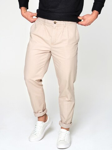 DAN FOX APPAREL Regular Chino trousers 'Anton' in Beige: front