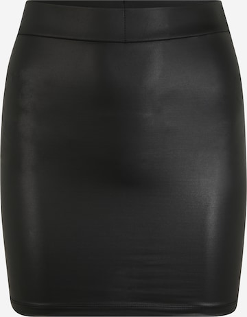 Pieces Petite Skirt 'NEW SHINY' in Black: front