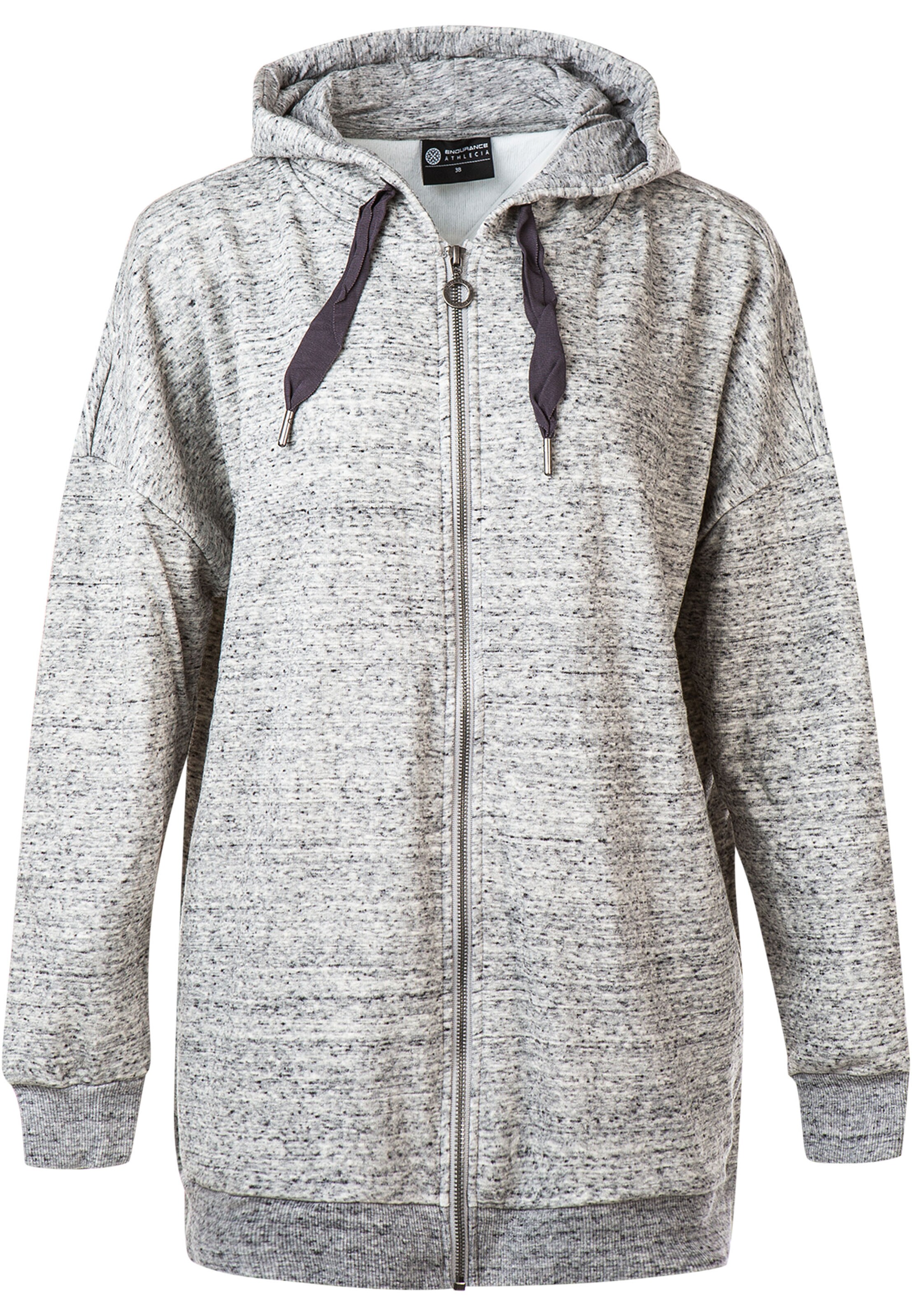 Athlecia Sports sweat jacket 'Bola' in Grey: front