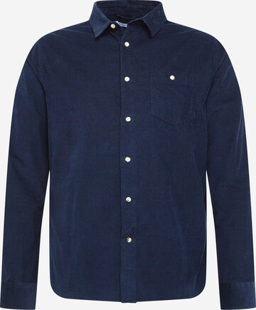 Coupe regular Chemise KnowledgeCotton Apparel en bleu : devant